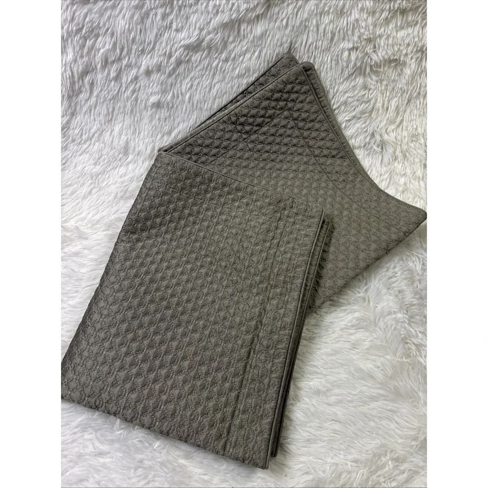 Ethan Allen‎ Tanchoi Standard Shams Set of 2 20x26 Woven Neutral